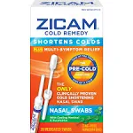 Zicam Cold Remedy, Medicated Nasal Swabs - 20 swabs