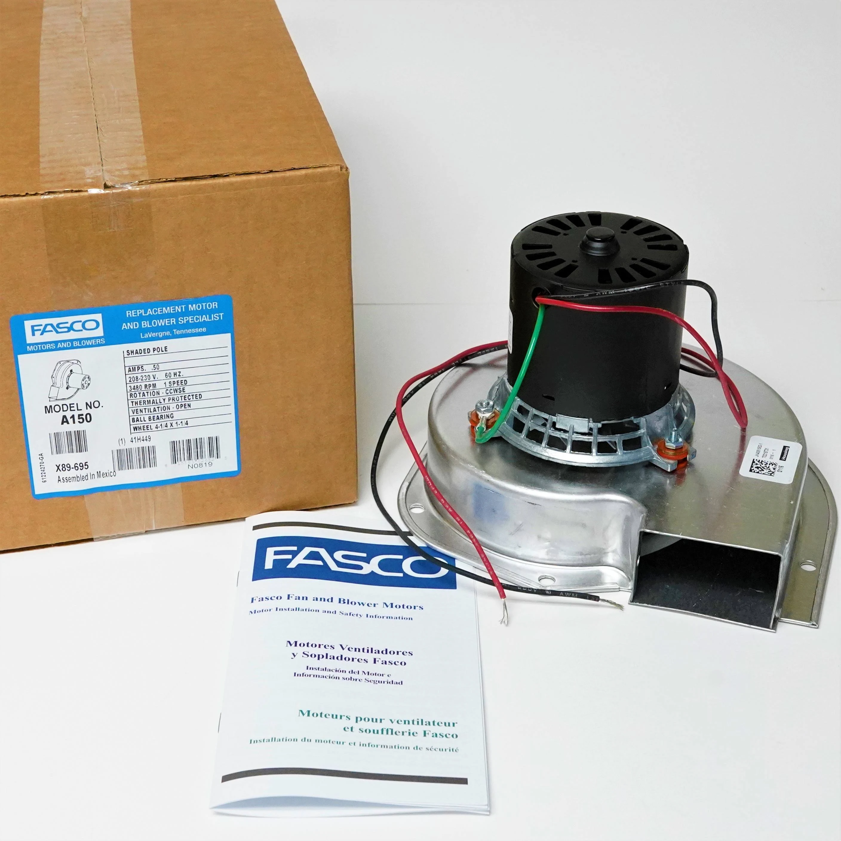 Fasco A150 Specific Purpose Blowers, Trane 7021-7833, 7021-8928