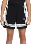 Nike Girls Fly Crossover Shorts - Black/White Size L