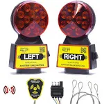 Master Tailgaters Wireless Trailer Tow Lights - Magnetic Mount - 48 Feet Range - 4 Pin Blade Connection