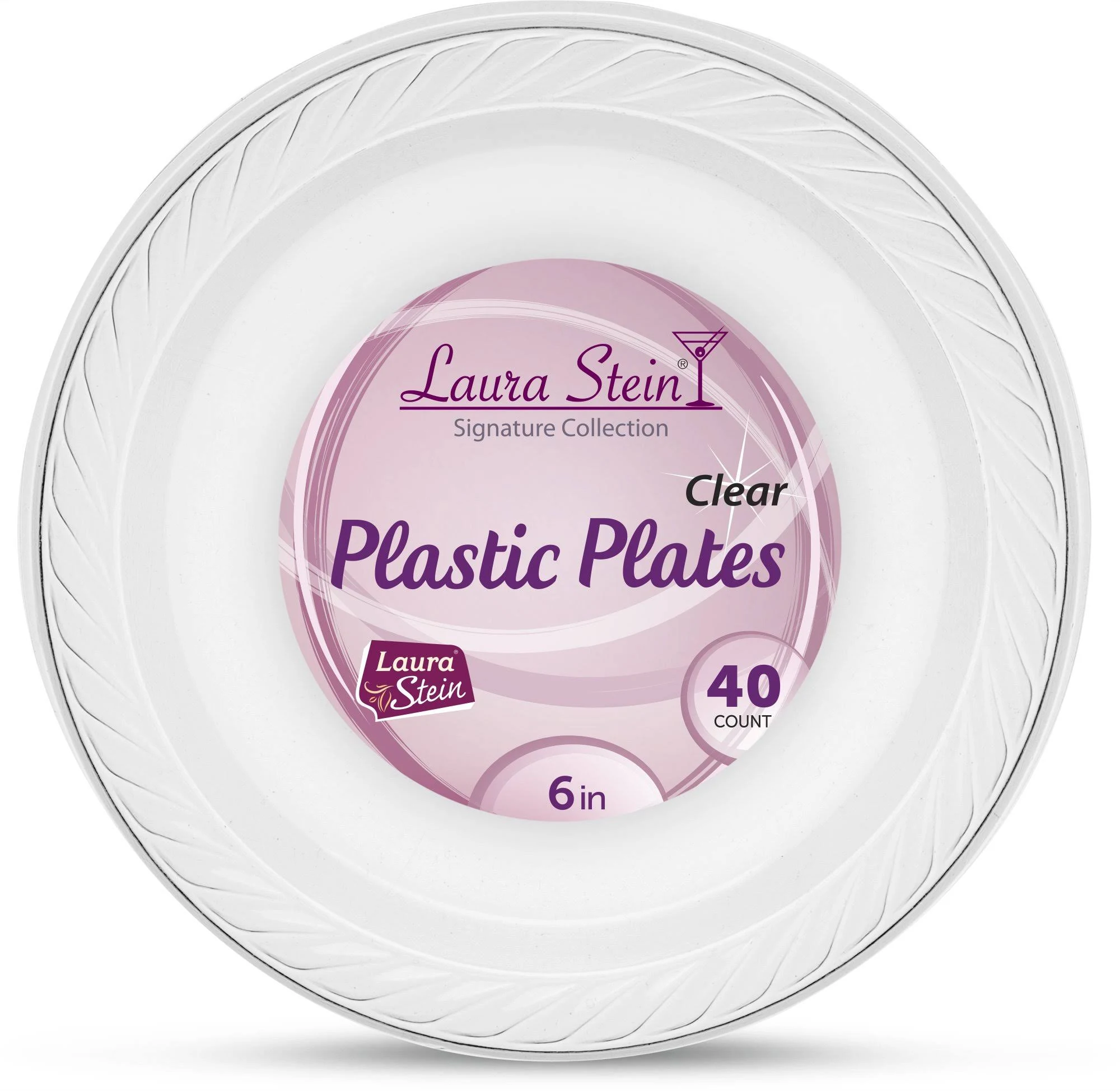 120 Count 6 Inch Plates Premium Heavy Weight Crystal Clear Disposable Plastic 