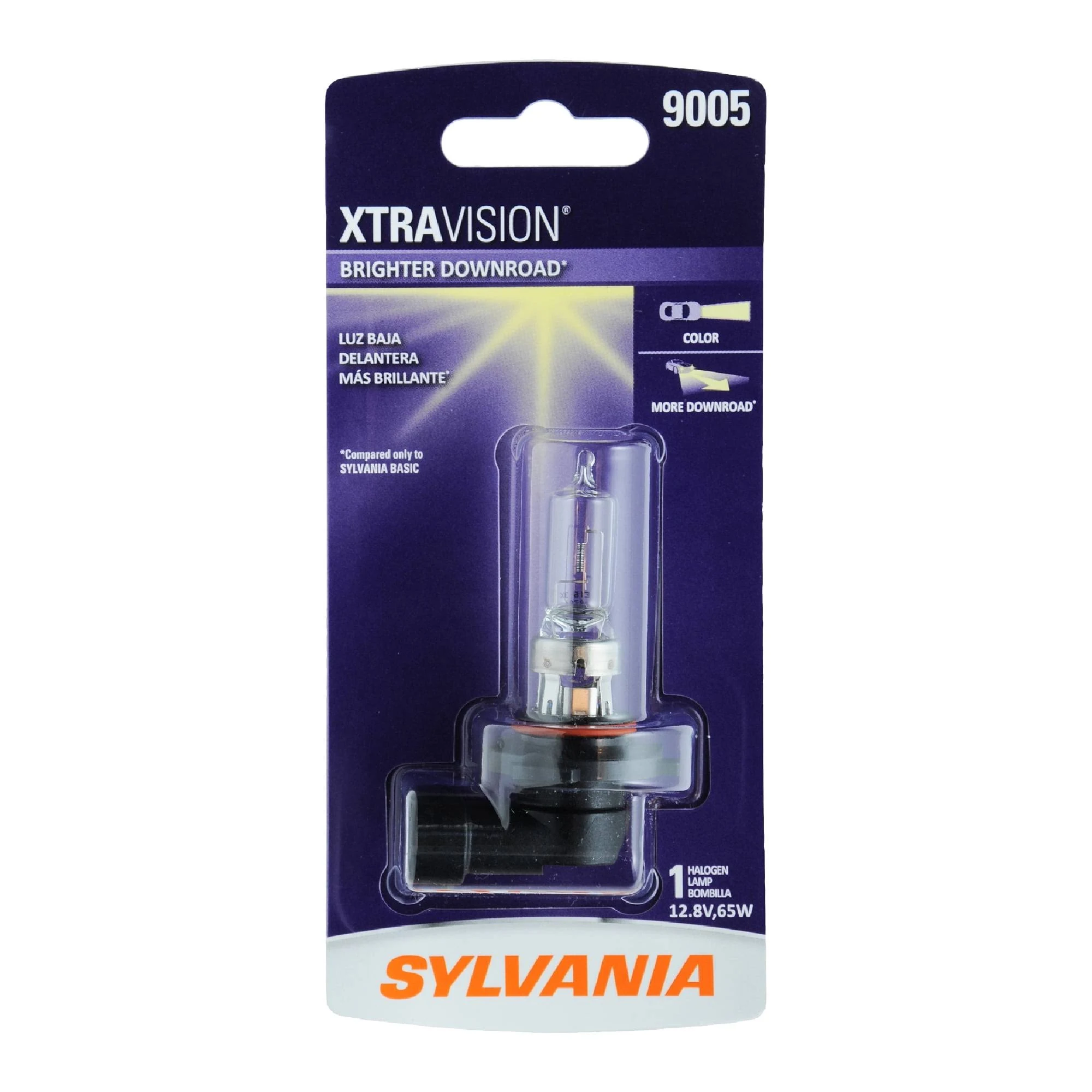 Sylvania 9005 XtraVision Halogen Headlight Bulb, 1 Pack