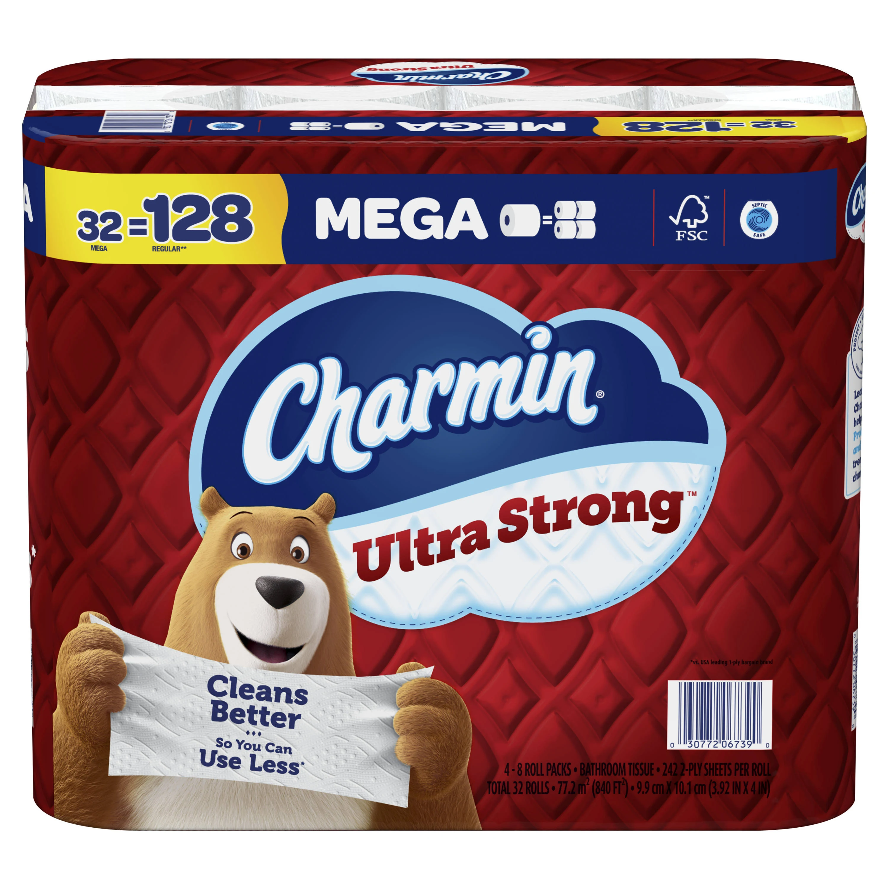 Charmin Ultra Strong Toilet Paper, 4 Mega Rolls