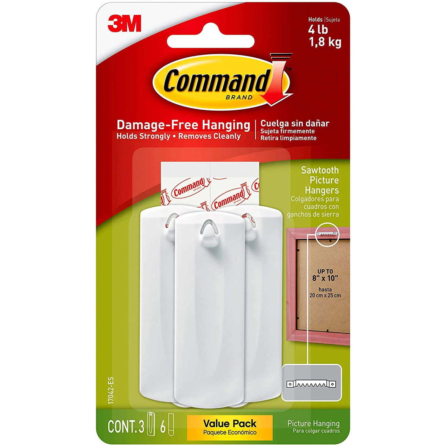 Command Strips 17042 Command™ Sawtooth Picture Hooks 3 Count