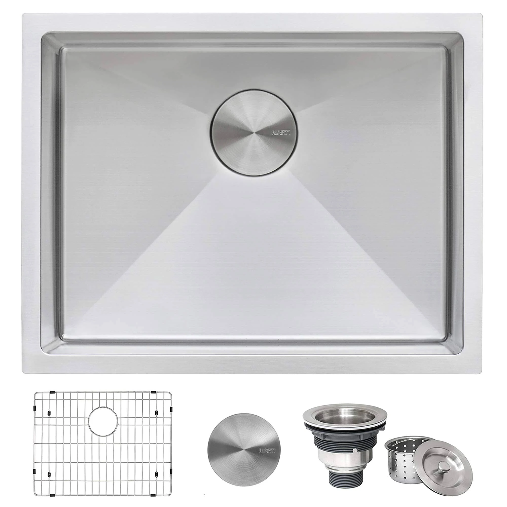 Ruvati 23-inch Undermount 16 Gauge Tight Radius Stainless Steel Kitchen Sink Single Bowl - RVH7123