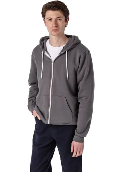 Los Angeles Apparel Men&#039;s USA-Made Flex Fleece Full-Zip Hooded Sweatshirt