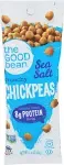 The Good Bean Crunchy Chickpeas - Sea Salt - (10 Pack) 1.4 oz Packet - Roasted Chickpea Beans - Vegan Snack with Good Source of Plant Protein and Fiber