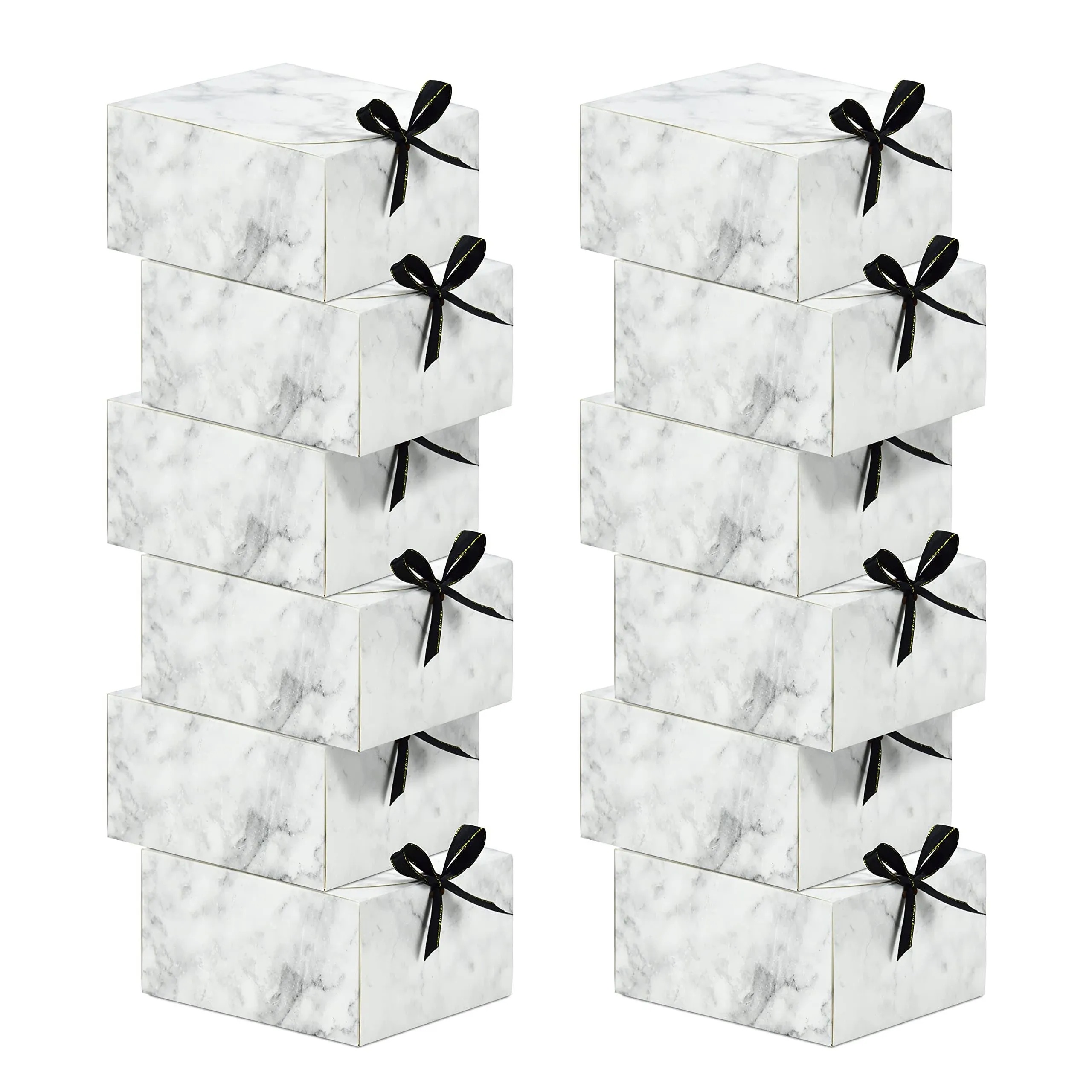 HUAPRINT Marble Gift Boxes with Lids 8x8x4 inches,Bridesmaid Proposal Box,12 Sets ...