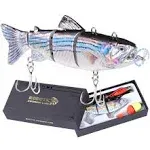 Watalure Robotic Swimming Fishing Electric Lures 5.12" USB Rechargeable LED Light Wobbler Multi Jointed Swimbaits Hard Lures Fishing Tack