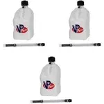 VP Racing 5.5 Gallon Motorsport Container White and Deluxe Hose (3 Pack)