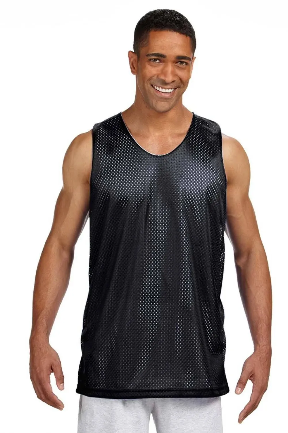 A4 NF1270 Men's Reversible Mesh Tank, Size: Medium, Black