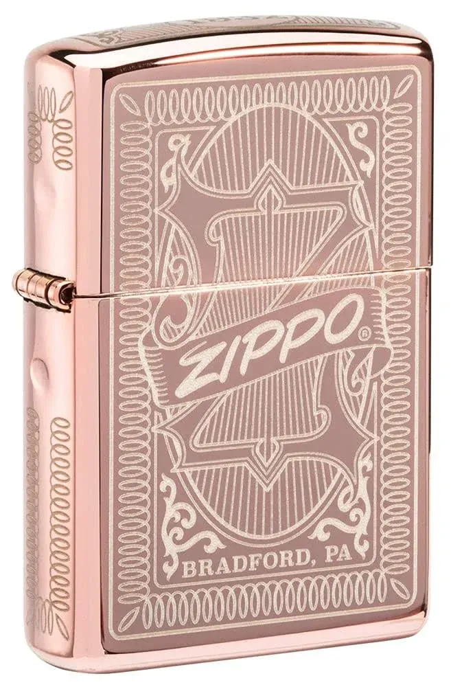 Zippo Reimagine Zippo Design Rose Gold Pocket Lighter