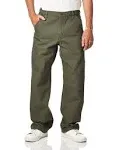 Carhartt Washed Duck Work Dungaree Pants, Men's Moss