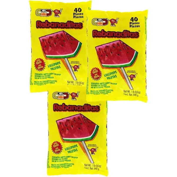 Pinatas Spicy Mexican Candy Kit Including Vero Watermelon Rebanaditas Lollipops ...