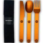 Four Brothers Magnetic Utensils Set - Compact & Sustainable Metal Flatware with ...