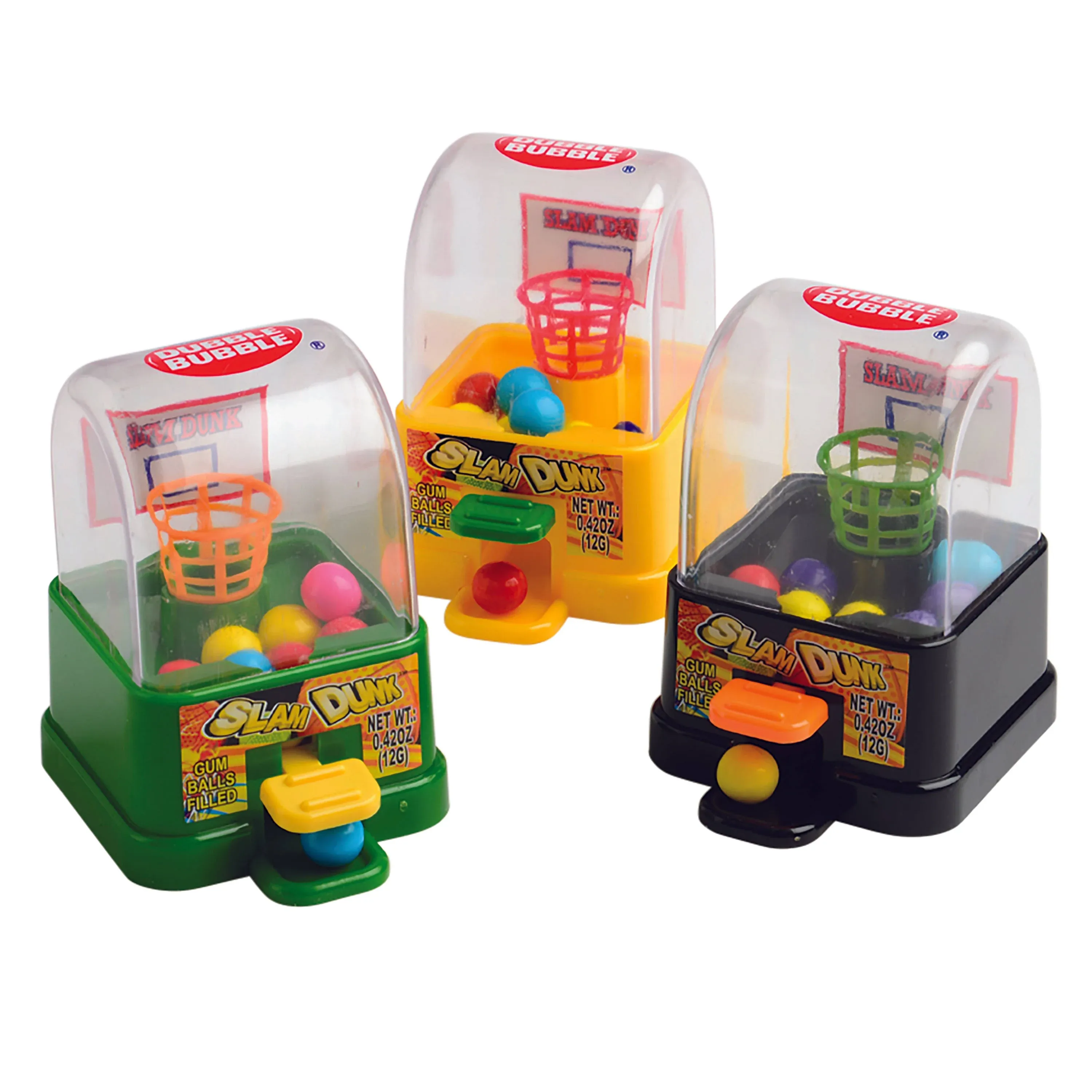 Slam Dunk Dubble Bubble Mini Gumball Dispenser Kidsmania 12 Ct Novelty Party