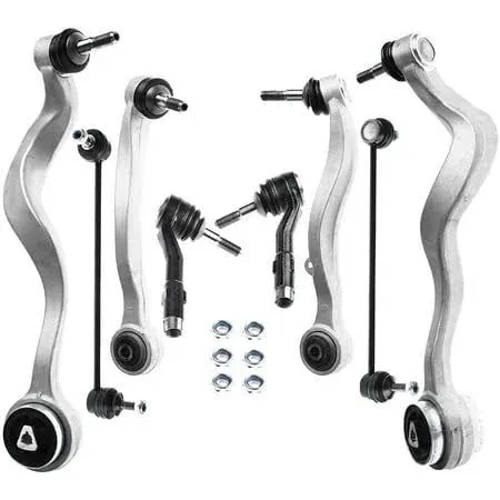 A-premium 8pc Front Suspension Kit Control Arm Sway Bar Outer Tie Rod Compatible ...