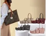 Women's Mkf Collection by Mia K Edelyn Embossed M Signature Tote Set