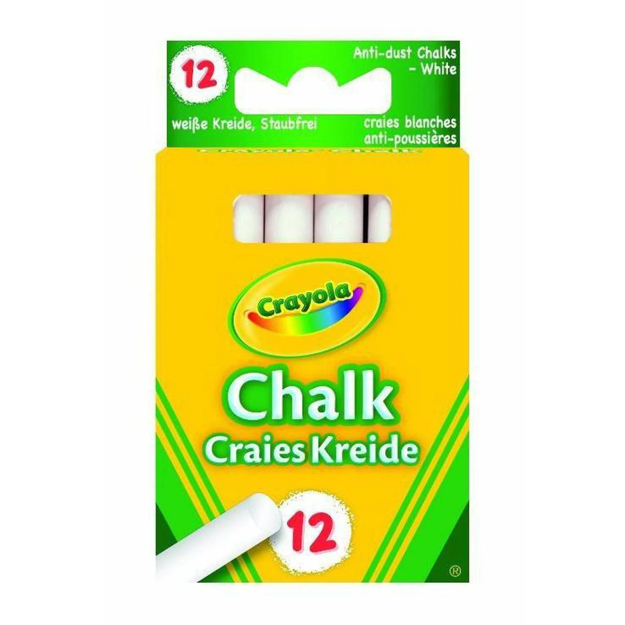 Crayola 12 Anti Dust Chalk - White