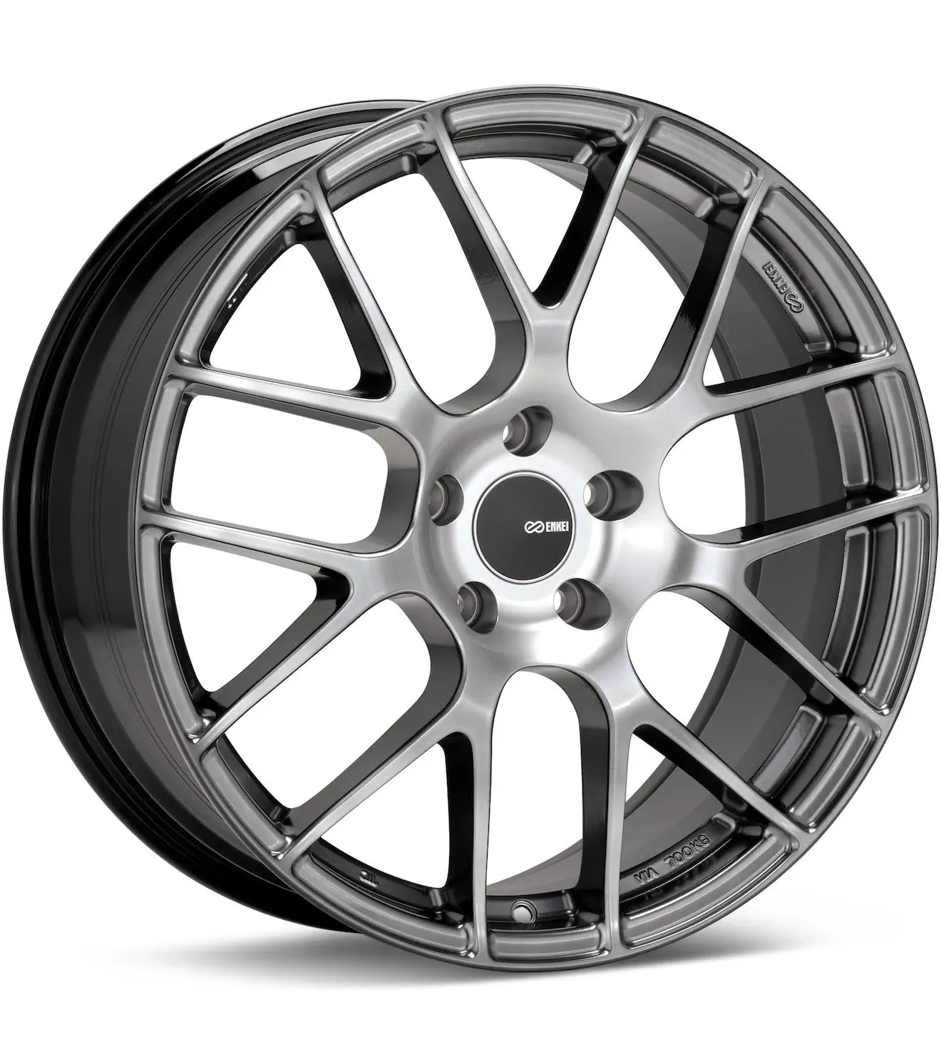 (2X) Enkei RAIJIN Wheels [19x8 / 5x112 / ET:45 / CB:72.6] Hyper Silver