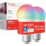 Sengled Smart Bluetooth Mesh LED Multicolor A19 Bulb (2-Pack)