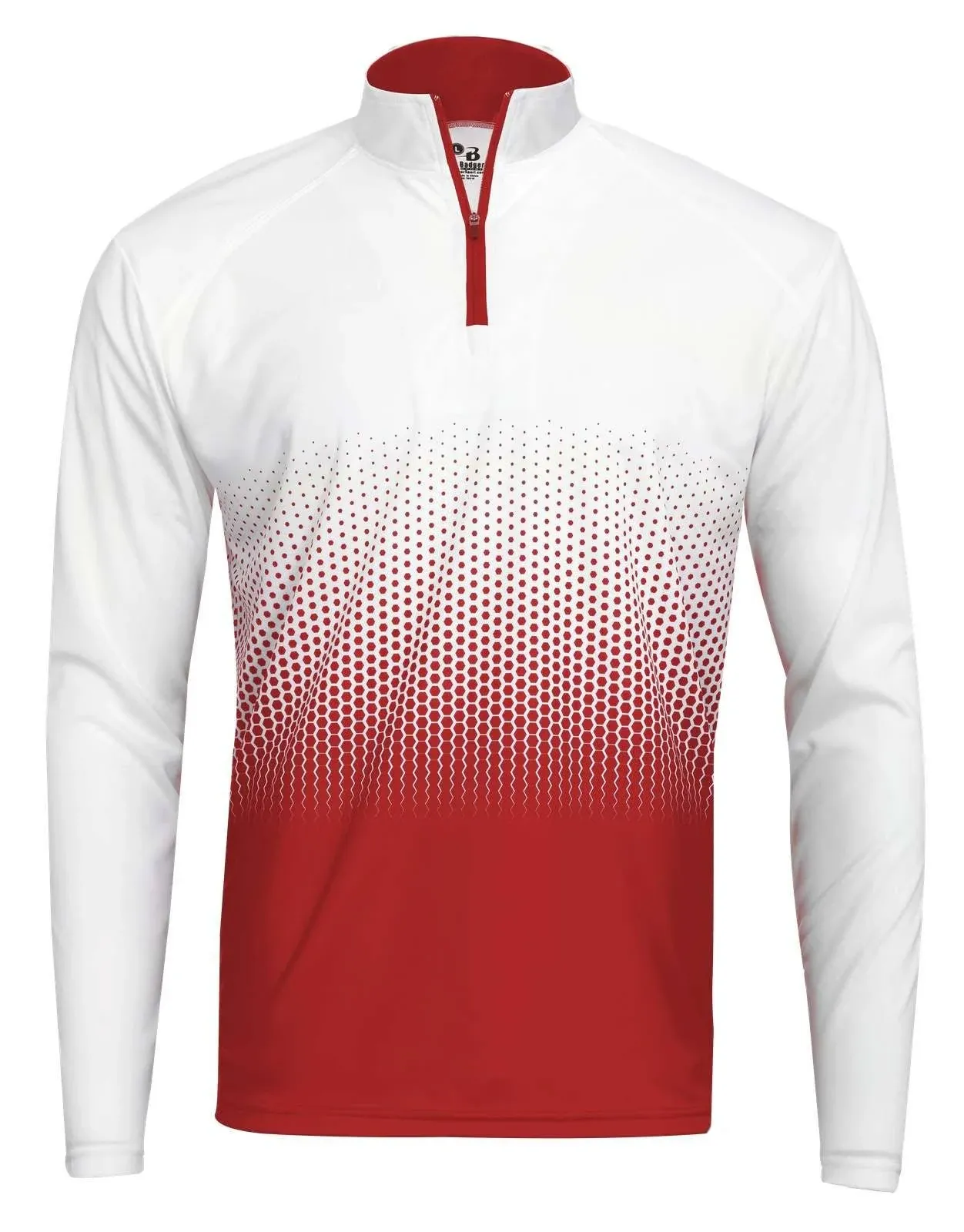 Badger Sport 4222 Hex 2.0 1/4 Zip - Red Hex