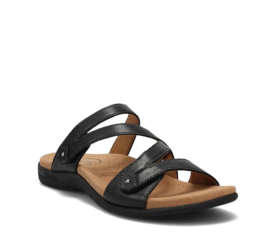 Taos Double U Premium Leather Women's Sandal - Stylish Adjustable Strap Design with Arch Support, Cooling Gel Padding for All-Day Enjoyment and Walking Comfort