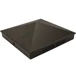 Nuvo Iron Pyramid Post Cap, 6" x 6",Black