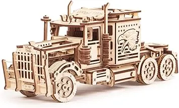 Wood Trick Big Rig Mechanical Toy Truck - 14x6 - 3D Wooden Puzzle