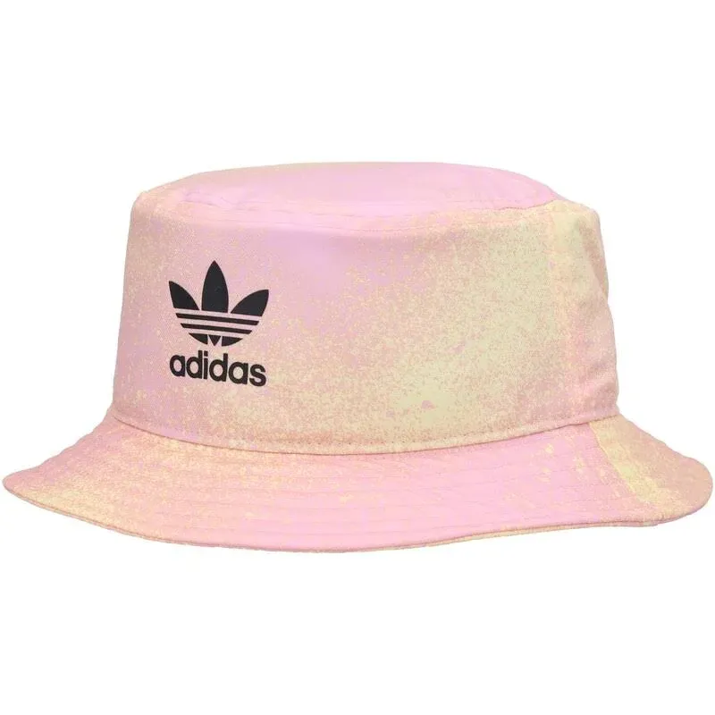 Adidas ori 3 stripe life bucket Urban Pink Yellow Spray Design Cap Hat nwt