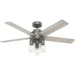 Hunter - 52" Ceiling Fan - Hardwick Matte Silver