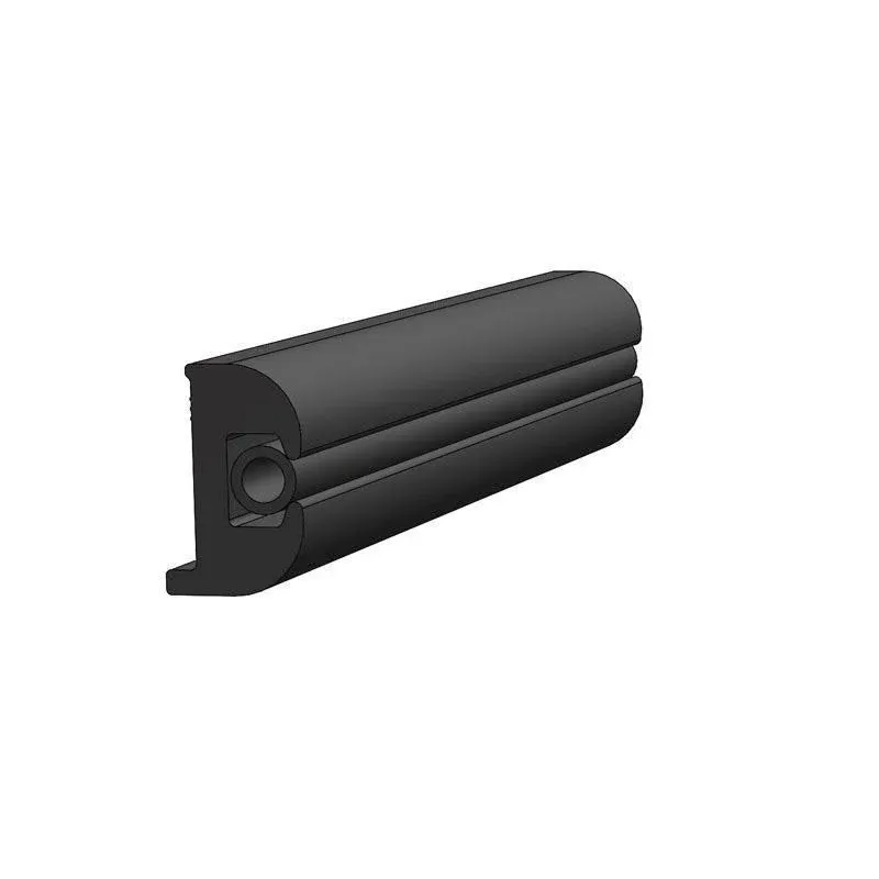 Taco V11-0809BKA50-<wbr/>1 Flexible Vinyl Black Rub Rail 1-1/16&#034;W x 11/16&#034;H x 50&#039;L