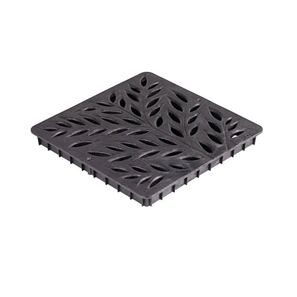 NDS 1218 - 12" Botanical Black Grate for 12" Catch Basins & Adapters