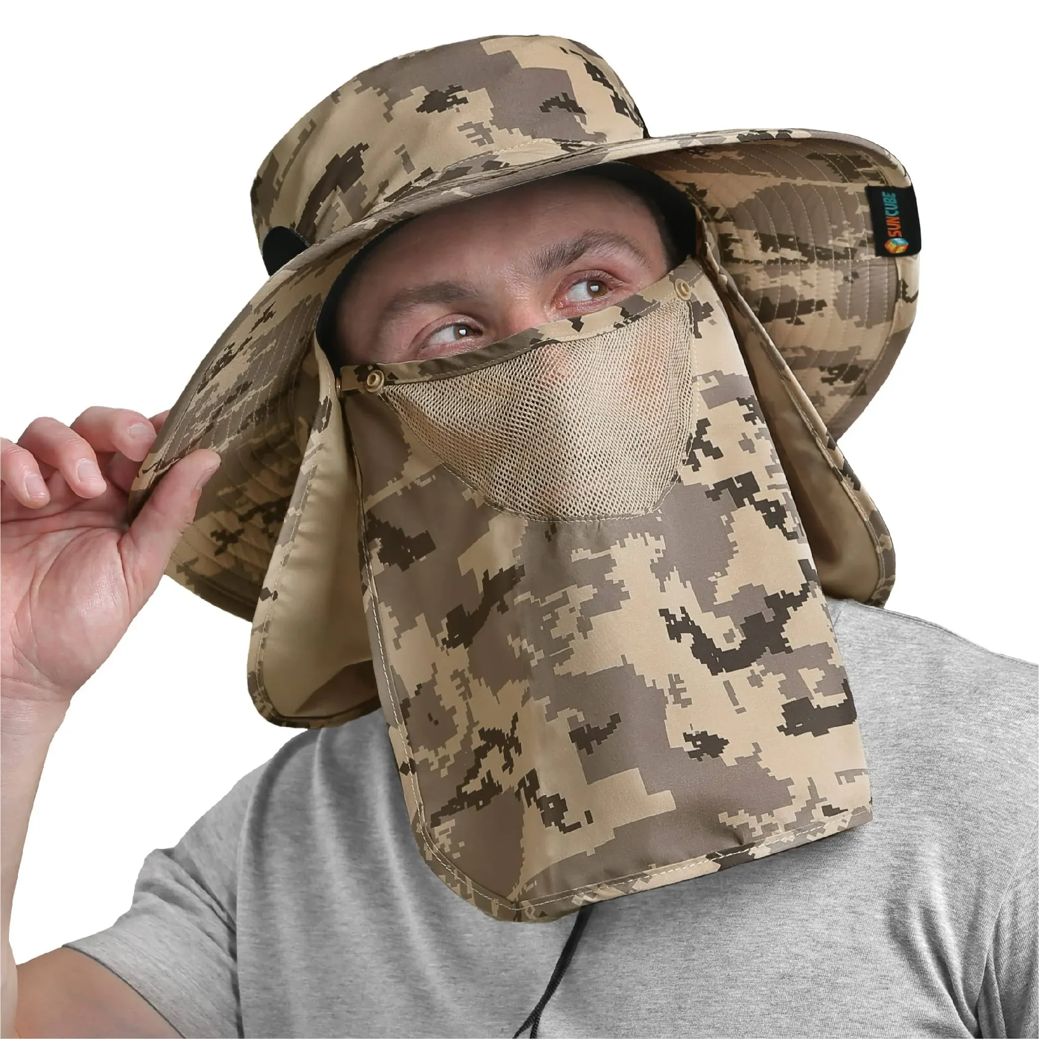 Boonie Sun Hat With Neck Flap UPF Face Cover Shade for Outdoors Fishing Hiking  | eBay