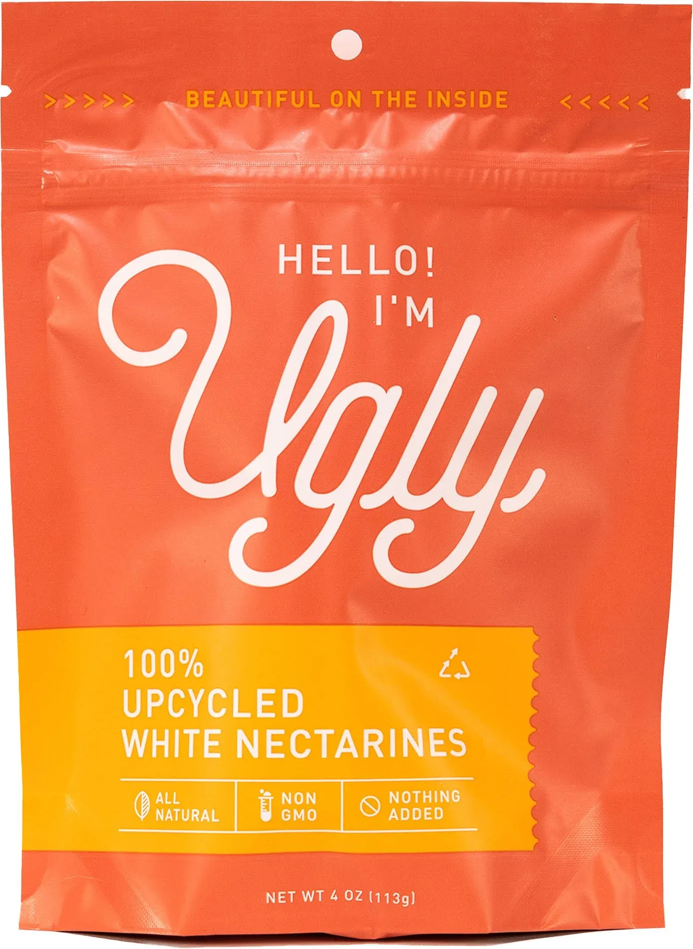 Hello Im Ugly: Nectarine White Dried, 4 Oz