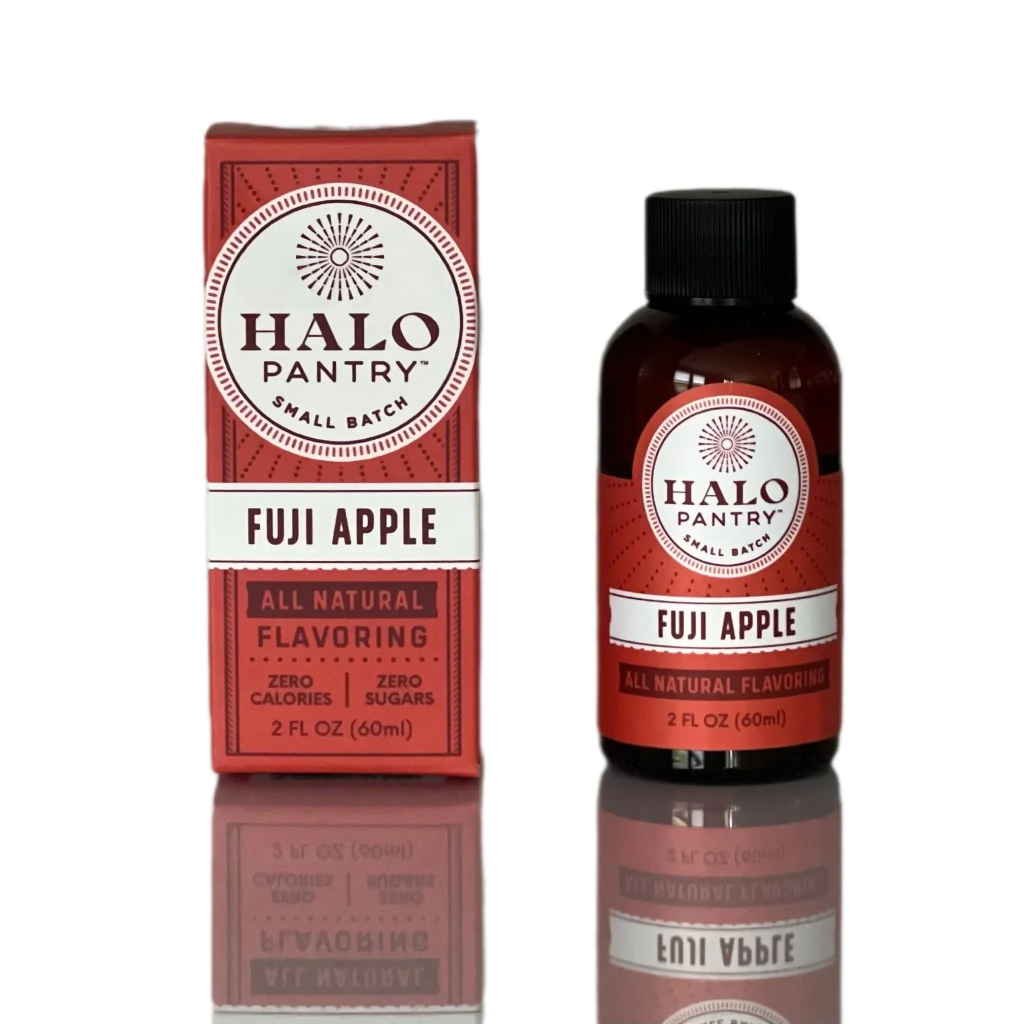 Natural FUJI APPLE Flavoring extract by HALO PANTRY (2oz bottle) | Perfect for customizing ANY baking, candy, dessert or drink recipes | Dye-Free, Gluten Free, Zero Colors, Zero Sugars, Gourmet (Pack of 1)