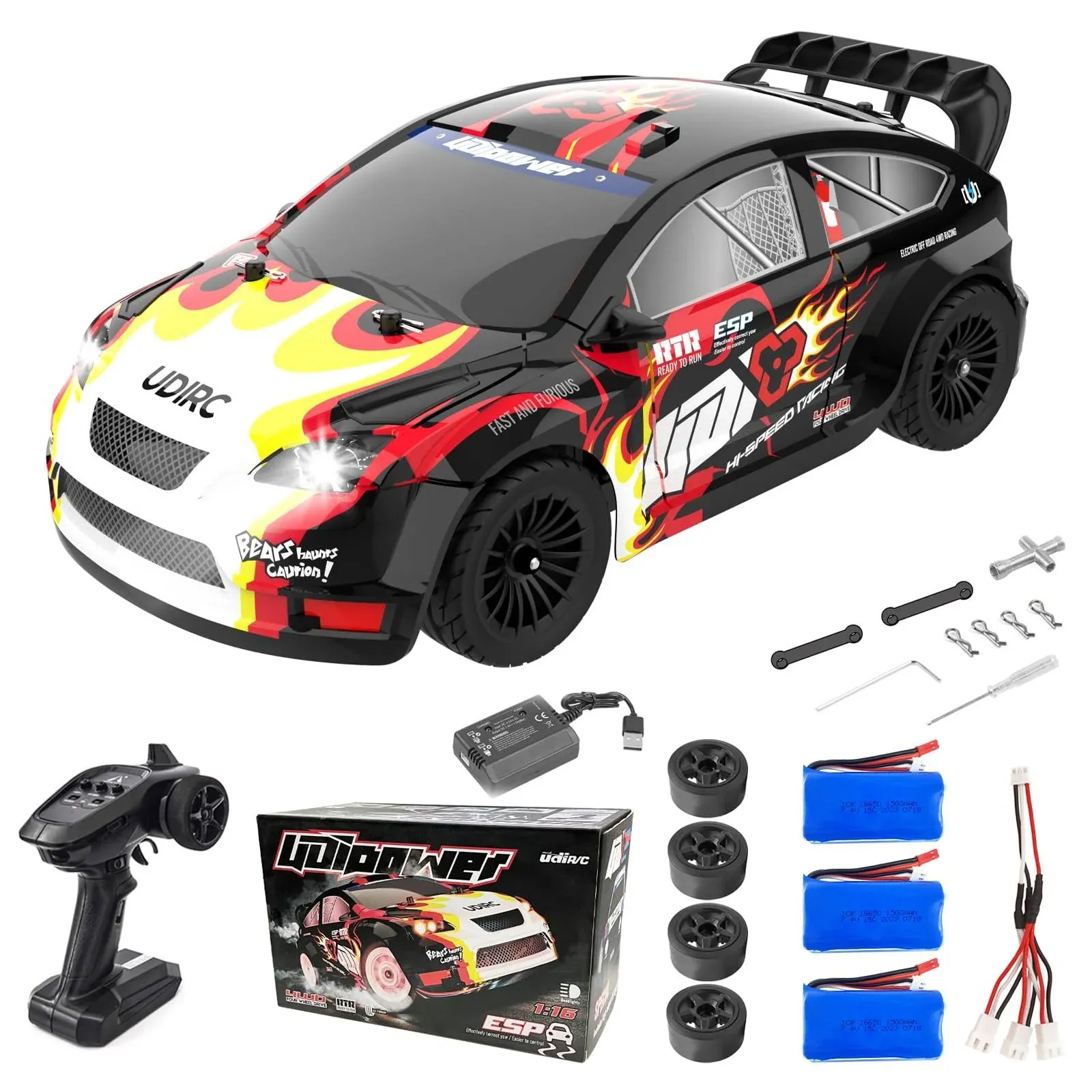 LEOSO UD1604Pro Brushless RC Car with ESP Max 60 KM/H RC Drift Car 1/16 Fast RC ...