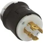 Hubbell HBL2731 Locking Plug, 30 amp, 3 Phase, 480V, L16-30P, Black and White