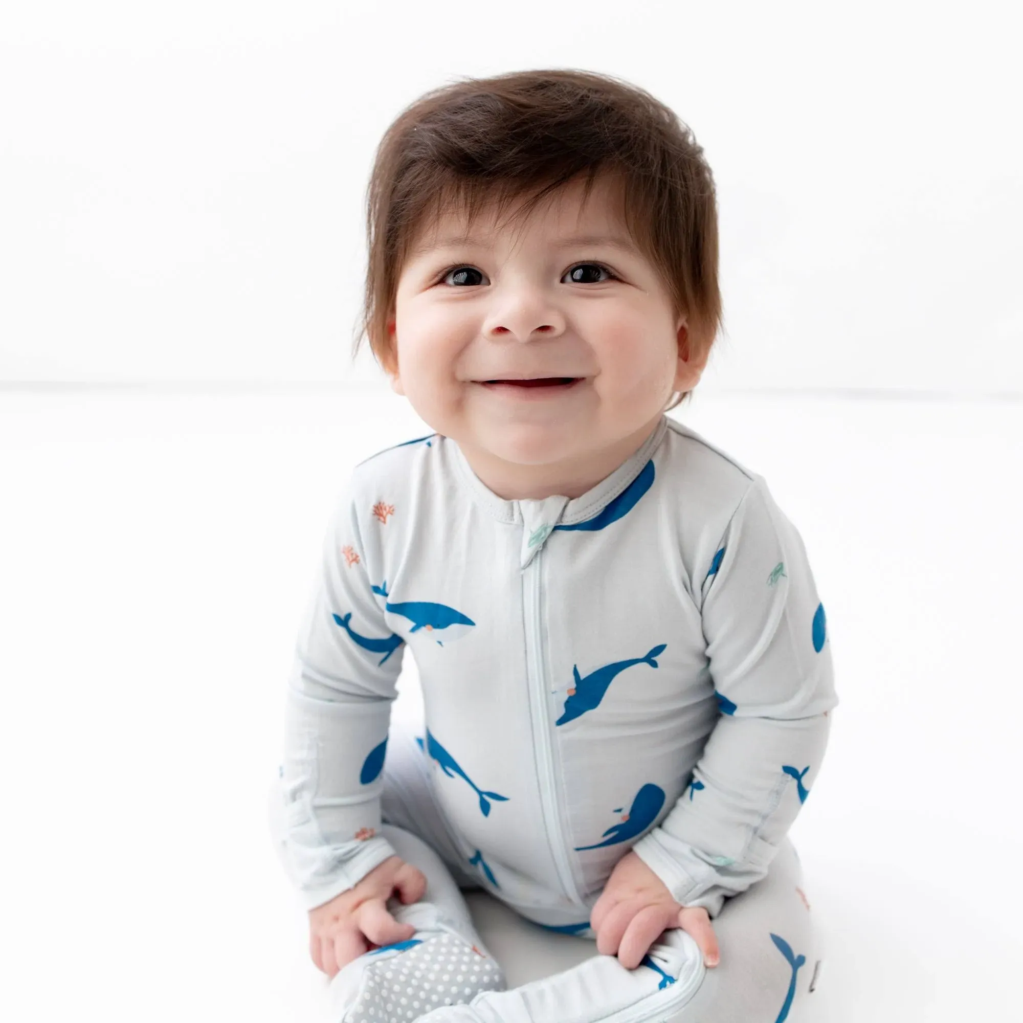 Soft Baby Bamboo Viscose Footie Pajamas, Zipper Closure, 0-24 Months