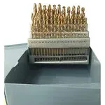 LLDSIMEX 60 Piece 160 Titanium Nitride Coated Numbered Drill Bit Set High Speed Steel 0228 0040 JJ259625