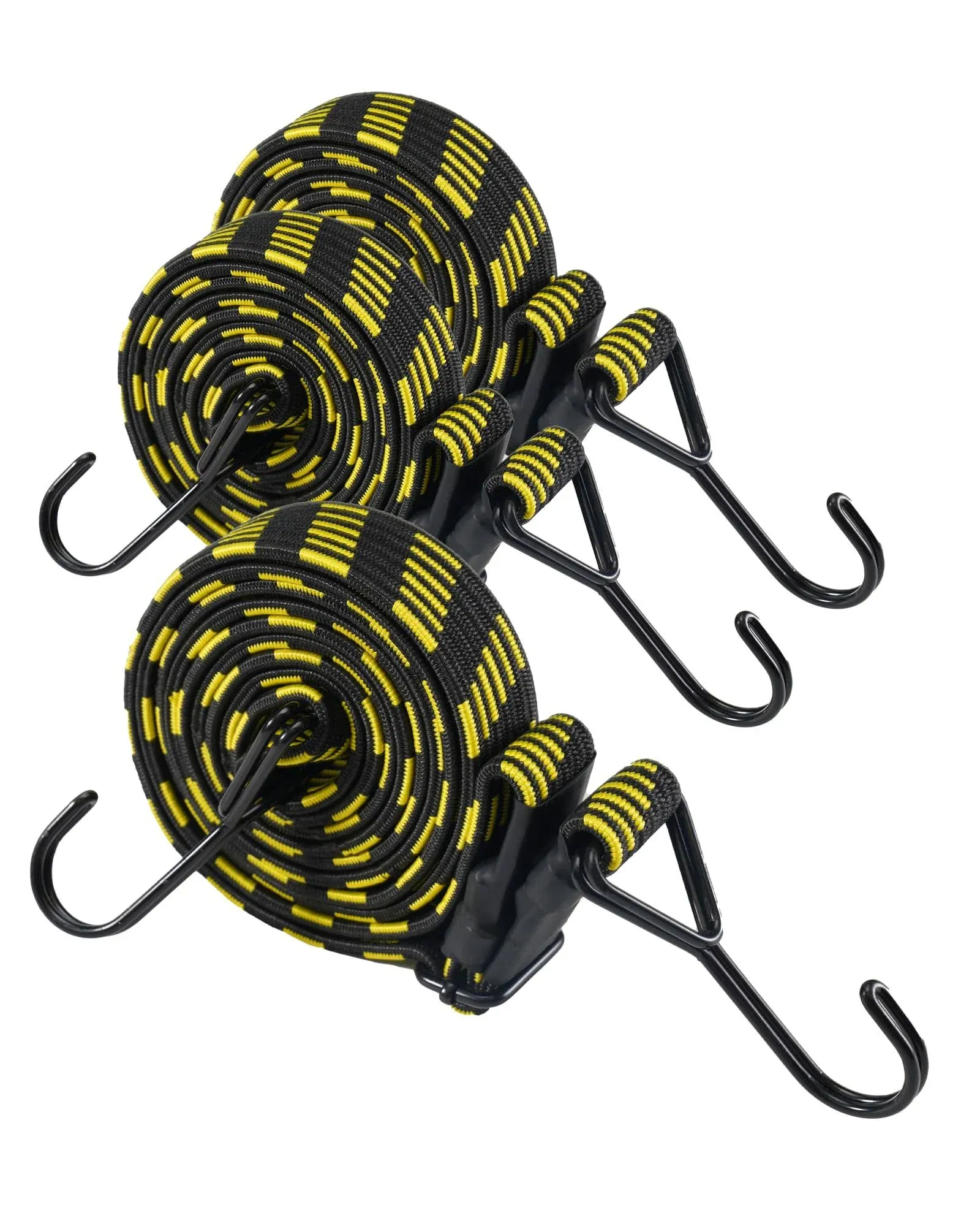 40&#039;&#039; Real Heavy Duty Flat Adjustable Bungee Cords With 200 Lbs Max Break Strengt