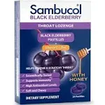 Sambucol Black Elderberry Throat Lozenges with Vitamin C, Zinc and Honey - 20ct