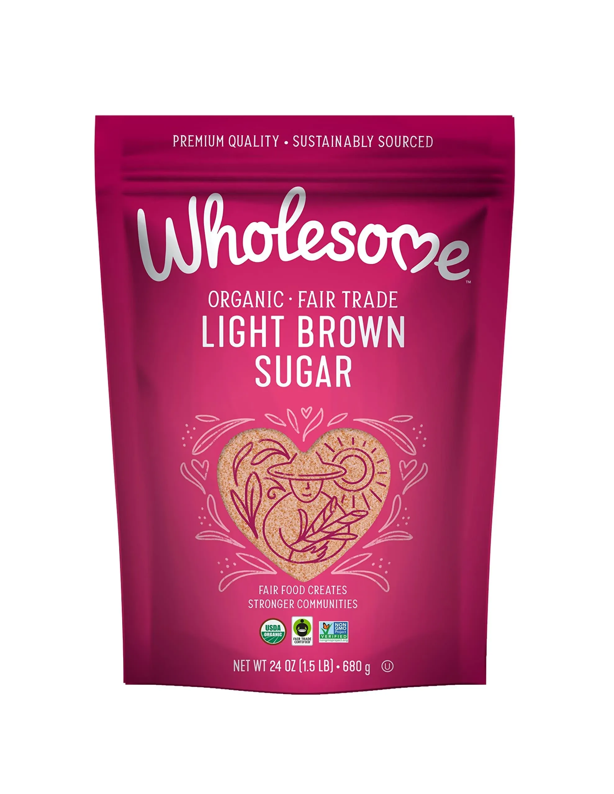 Wholesome Sweeteners Organic Light Brown Sugar - 24 oz bag