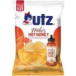 Utz Mike's Hot Honey Potato Chips, 14 ct, 2.625 oz. Bags - Spicy & Sweet Flavor, Gluten-Free, Made with Mike’s Hot Honey Infused with Chilies, Perfect for Snacking On-the-Go or Parties