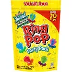 Ring Pop Candy, Party Pack, Value Bag - 20 pack, 0.5 oz pops