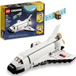 LEGO Creator 3 in 1 Space Shuttle Stocking Stuffer for Kids, Creative Gift Idea for Boys and Girls Ages 6+, Build and Rebuild this Space Shuttle Toy into an Astronaut Figure or a Spaceship, 31134