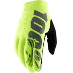 BRISKER Fluo Yellow Dirt Bike Gloves - Mountain Bike Gloves