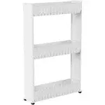 3-Tier Rolling Cart for Kitchens and Laundry Rooms (White)