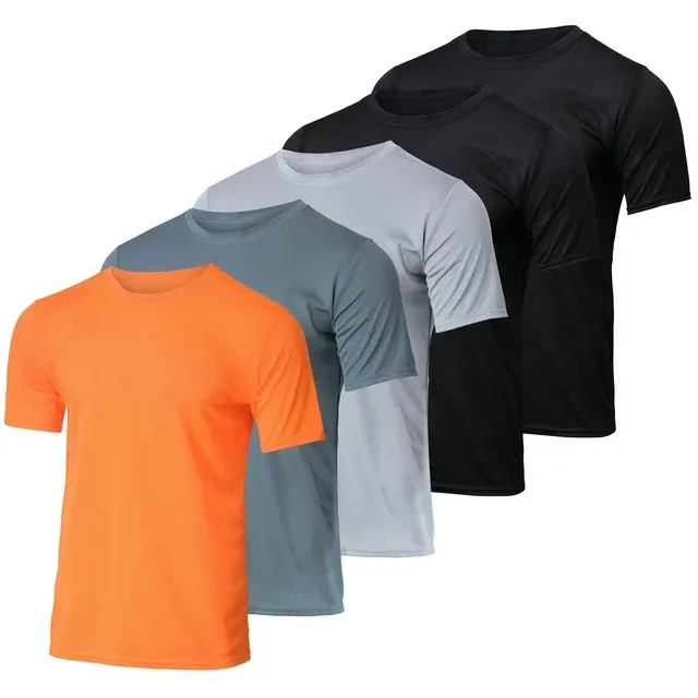 Real Essentials Men's Active Quick Dry Mesh Crew Neck T-Shirt