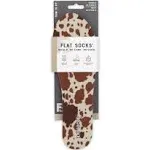 FLAT SOCKS Womens No Show Socks, Sockless Shoe Liner, No Slipping, No Stinking, Washable Barefoot Shoe Insert, Animal Print